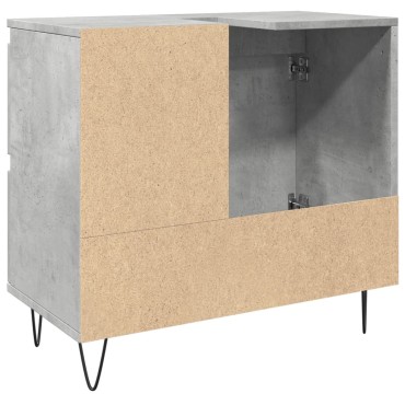 vidaXL Ντουλάπι Μπάνιου Γκρι Σκυροδέματος 65x33x60cm Επεξ. Ξύλο