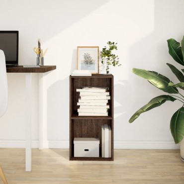 vidaXL Βιβλιοθήκη Καφέ Δρυς 40x30x77cm από Επεξεργασμένο Ξύλο 1 τεμ.