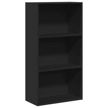 vidaXL Βιβλιοθήκη Μαύρη 60x30x114cm από Επεξεργασμένο Ξύλο 1 τεμ.