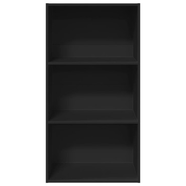 vidaXL Βιβλιοθήκη Μαύρη 60x30x114cm από Επεξεργασμένο Ξύλο 1 τεμ.