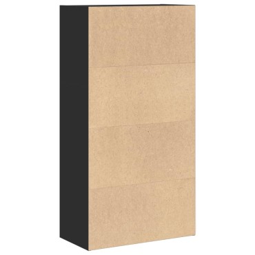 vidaXL Βιβλιοθήκη Μαύρη 60x30x114cm από Επεξεργασμένο Ξύλο 1 τεμ.