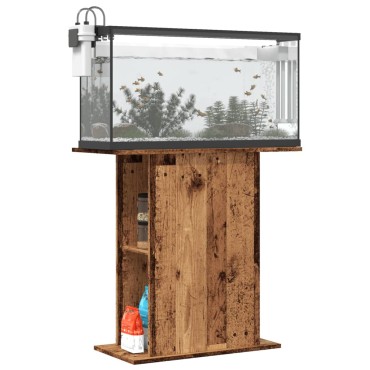 vidaXL Βάση Ενυδρείου Όψη Παλαιού Ξύλου 36x75x72,5 εκ. Επεξ. Ξύλο