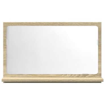 vidaXL Καθρέφτης Μπάνιου Ντουλάπι Sonoma Δρυς 60x11x37cm Επεξ. Ξύλο 1 τεμ.
