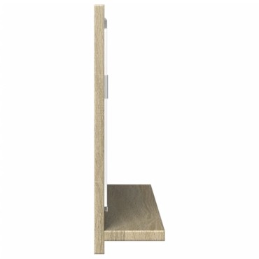 vidaXL Καθρέφτης Μπάνιου Ντουλάπι Sonoma Δρυς 60x11x37cm Επεξ. Ξύλο 1 τεμ.