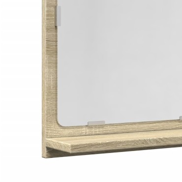 vidaXL Καθρέφτης Μπάνιου Ντουλάπι Sonoma Δρυς 60x11x37cm Επεξ. Ξύλο 1 τεμ.