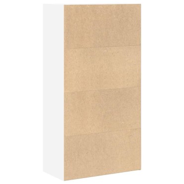 vidaXL Βιβλιοθήκη Λευκή 60x30x114cm από Επεξεργασμένο Ξύλο 1 τεμ.