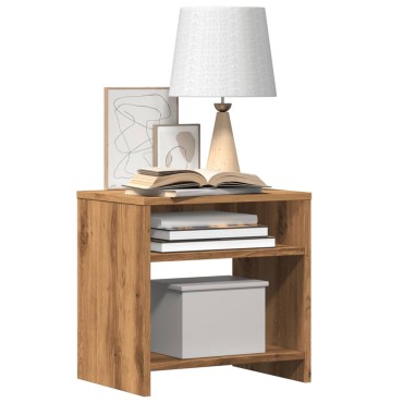 vidaXL Κομοδίνο Χρώμα Αρτισιανή Δρυς 40x30x40cm από Επεξ. Ξύλο 1 τεμ.