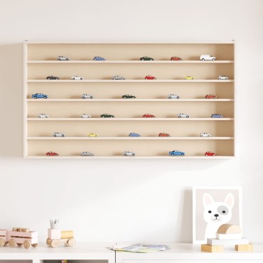vidaXL Ξύλινη συλλεκτική βιτρίνα με 6 ράφια 100x8,5x55cm