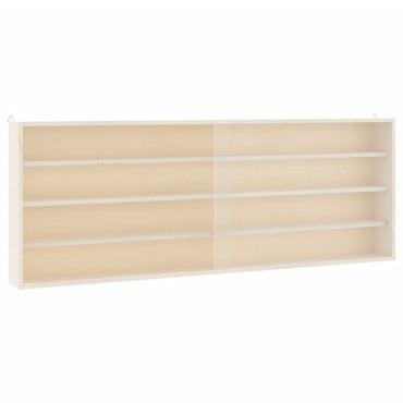 vidaXL Ξύλινη συλλεκτική βιτρίνα με πόρτες 100x8,5x37cm