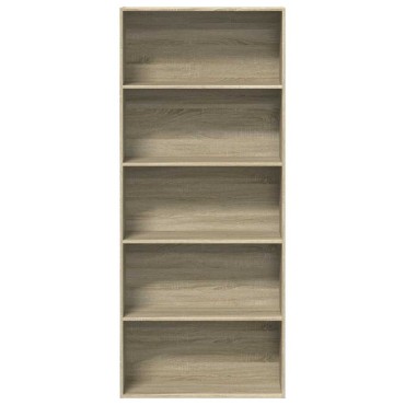 vidaXL Βιβλιοθήκη Sonoma Δρυς 80x30x189cm Επεξεργασμένο Ξύλο 1 τεμ.