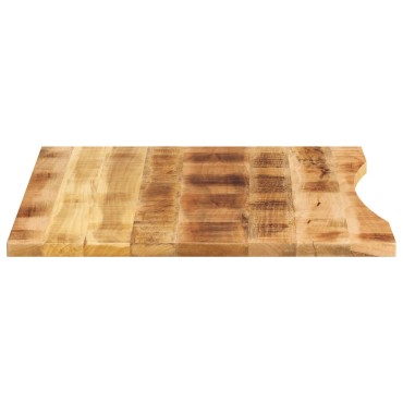 vidaXL Επιφάνεια Γραφείου Καμπύλη 100x80x2,5cm Μασίφ Ακατ. Μάνγκο
