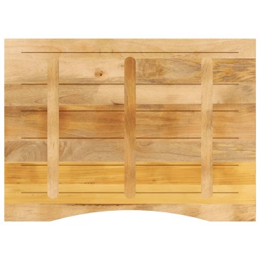 vidaXL Επιφάνεια Γραφείου Καμπύλη 100x80x2,5cm Μασίφ Ακατ. Μάνγκο