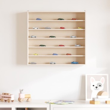 vidaXL Ξύλινη συλλεκτική βιτρίνα με 6 ράφια 60x8,5x55cm