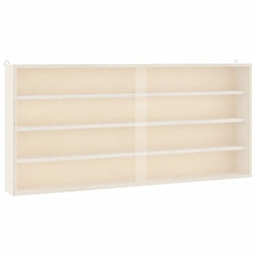 vidaXL Ξύλινη συλλεκτική βιτρίνα με πόρτες 80x8,5x37cm