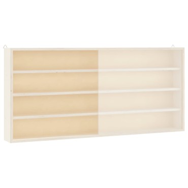 vidaXL Ξύλινη συλλεκτική βιτρίνα με πόρτες 80x8,5x37cm