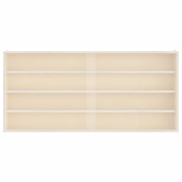 vidaXL Ξύλινη συλλεκτική βιτρίνα με πόρτες 80x8,5x37cm