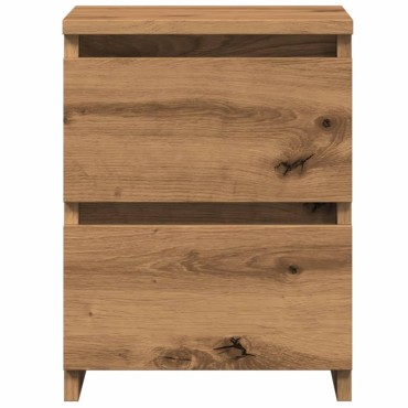 vidaXL Κομοδίνα 2 τεμ.Αρτισιανή Δρυς 30x30x40cm Επεξ. Ξύλο