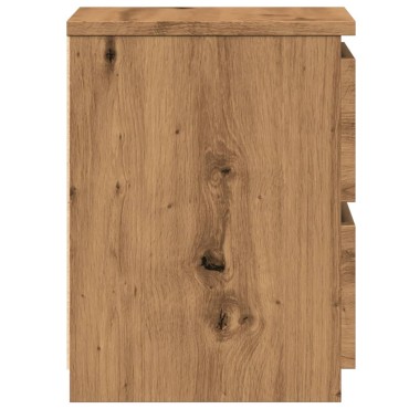 vidaXL Κομοδίνα 2 τεμ.Αρτισιανή Δρυς 30x30x40cm Επεξ. Ξύλο