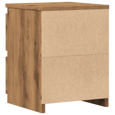 vidaXL Κομοδίνα 2 τεμ.Αρτισιανή Δρυς 30x30x40cm Επεξ. Ξύλο