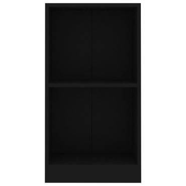 vidaXL Βιβλιοθήκη Μαύρο 40x24x75cm από Επεξ. Ξύλο 1 τεμ.