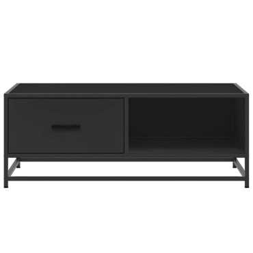 vidaXL Τραπεζάκι Σαλονιού Μαύρο 90x57x35cm Επεξ. Ξύλο & Μέταλλο 1 τεμ.