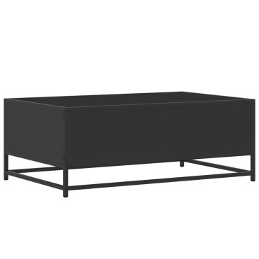 vidaXL Τραπεζάκι Σαλονιού Μαύρο 90x57x35cm Επεξ. Ξύλο & Μέταλλο 1 τεμ.