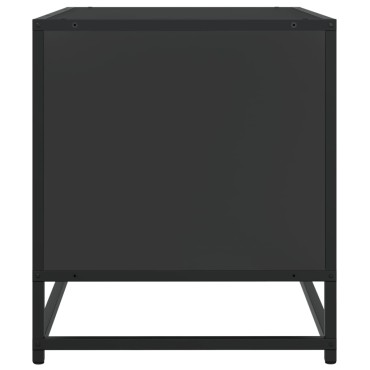 vidaXL Έπιπλο Τηλεόρασης Μαύρο 91x40x46cm από Επεξεργ. Ξύλο/Μέταλλο