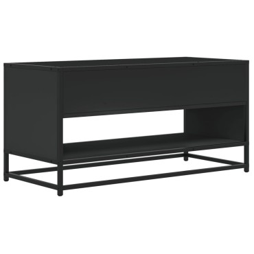 vidaXL Έπιπλο Τηλεόρασης Μαύρο 91x40x46cm από Επεξεργ. Ξύλο/Μέταλλο
