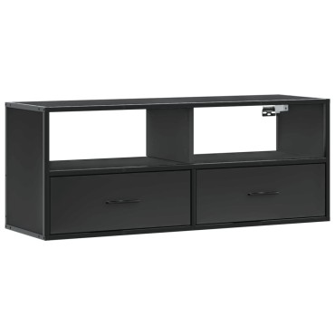 vidaXL Έπιπλο Τηλεόρασης Μαύρο 100x31x39,5cm Επεξεργ. Ξύλο / Μέταλλο