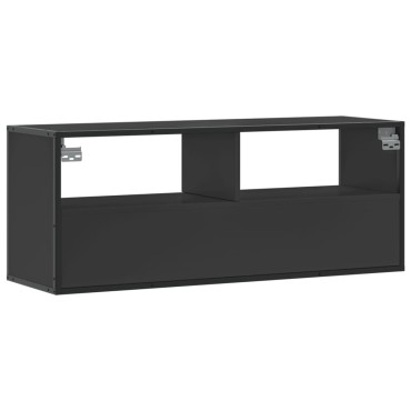 vidaXL Έπιπλο Τηλεόρασης Μαύρο 100x31x39,5cm Επεξεργ. Ξύλο / Μέταλλο