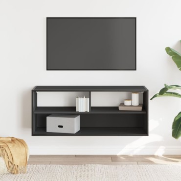 vidaXL Έπιπλο Τηλεόρασης Μαύρο 100x31x39,5cm Επεξεργ. Ξύλο / Μέταλλο