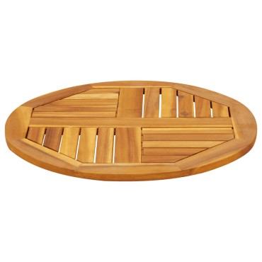 vidaXL Επιφάνεια Τραπεζιού Στρογγυλή 60x2cm Μασίφ Ξύλο Ακακίας 1 τεμ.