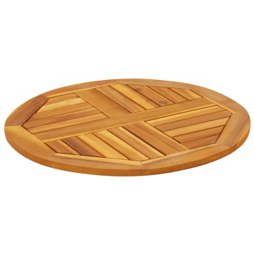 vidaXL Επιφάνεια Τραπεζιού Στρογγυλή 60x2cm Μασίφ Ξύλο Ακακίας 1 τεμ.