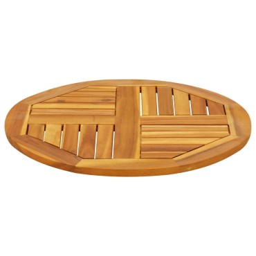 vidaXL Επιφάνεια Τραπεζιού Στρογγυλή 60x2cm Μασίφ Ξύλο Ακακίας 1 τεμ.