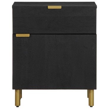 vidaXL Κομοδίνο Μαύρο 50x33x60cm από Επεξεργασμένο Ξύλο 1 τεμ.