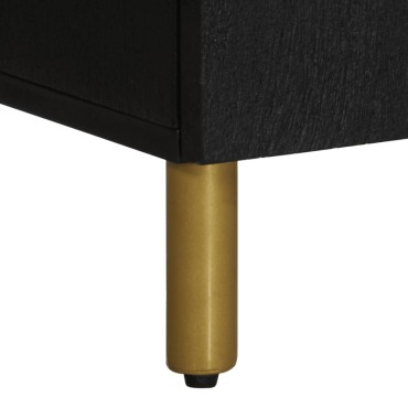 vidaXL Κομοδίνο Μαύρο 50x33x60cm από Επεξεργασμένο Ξύλο 1 τεμ.