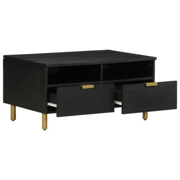 vidaXL Τραπεζάκι Σαλονιού Μαύρο 80x54x40cm από Επεξεργασμένο Ξύλο 1 τεμ.