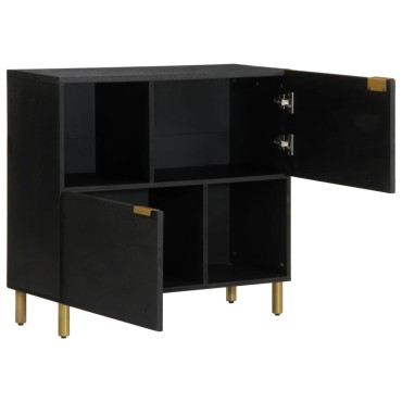 vidaXL Συρταριέρα Μαύρη 80x33x75cm από Επεξεργασμένο Ξύλο