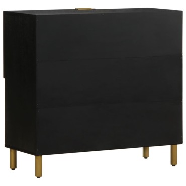 vidaXL Συρταριέρα Μαύρη 80x33x75cm από Επεξεργασμένο Ξύλο