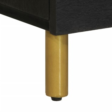 vidaXL Συρταριέρα Μαύρη 80x33x75cm από Επεξεργασμένο Ξύλο