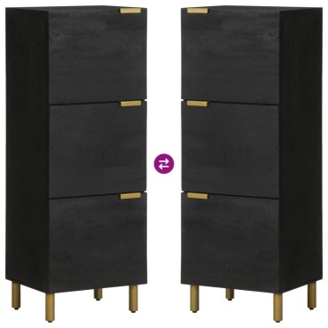 vidaXL Ντουλάπι Μαύρο 40x33x110cm από Επεξεργασμένο Ξύλο 1 τεμ.