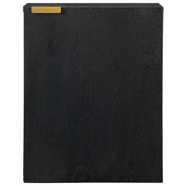 vidaXL Στήλη Μπάνιου Κρεμαστή Μαύρο 38x33x48cm Επεξεργασμένο Ξύλο 1 τεμ.