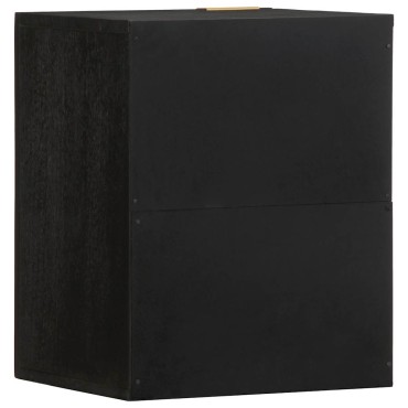 vidaXL Στήλη Μπάνιου Κρεμαστή Μαύρο 38x33x48cm Επεξεργασμένο Ξύλο 1 τεμ.