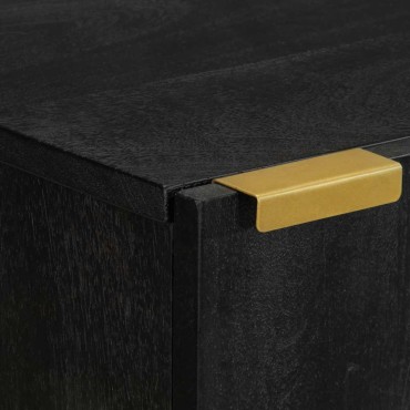 vidaXL Στήλη Μπάνιου Κρεμαστή Μαύρο 38x33x48cm Επεξεργασμένο Ξύλο 1 τεμ.