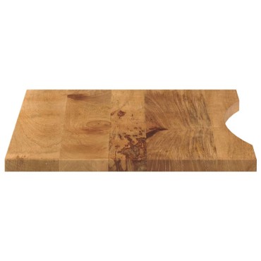 vidaXL Επιφάνεια Γραφείου Καμπύλη 90x60x2,5cm Μασίφ Ακατ. Μάνγκο