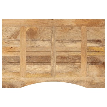 vidaXL Επιφάνεια Γραφείου Καμπύλη 100x60x2,5cm Μασίφ Ακατ. Μάνγκο