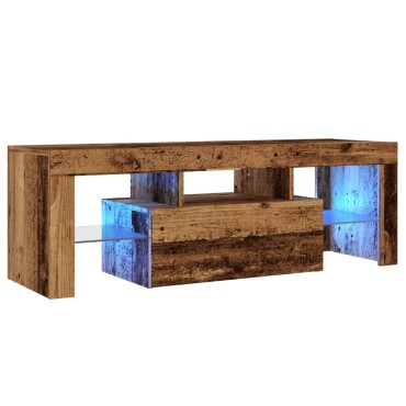 vidaXL Έπιπλο Τηλεόρασης LED Όψη Παλαιού Ξύλου120x36,5x40cm Επεξ. Ξύλο