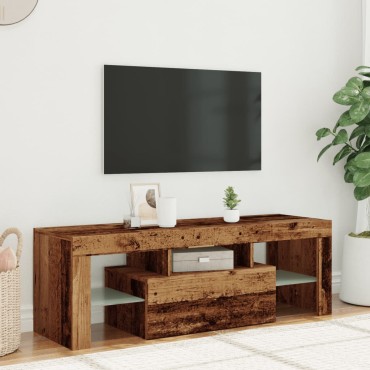 vidaXL Έπιπλο Τηλεόρασης LED Όψη Παλαιού Ξύλου120x36,5x40cm Επεξ. Ξύλο