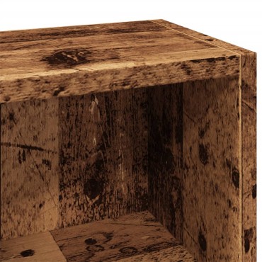 vidaXL Έπιπλα για CD 2 τεμ. Παλαιό Ξύλο 21x16x93,5cm από Επξ. Ξύλο