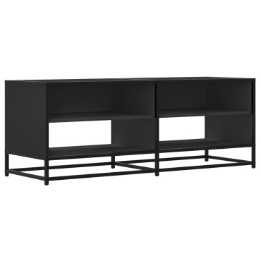 vidaXL Έπιπλο Τηλεόρασης Μαύρο 120,5x40x46cm από Επεξεργ. Ξύλο/Μέταλλο